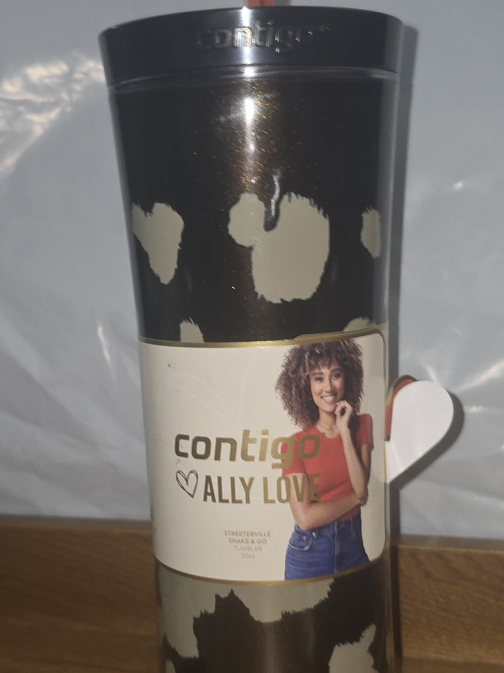 Contigo Ally Love Brown and Cream Insulated Travel Tumbler